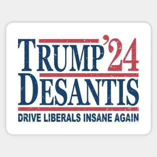 Vintage Donald Trump Ron DeSantis 2024 Sticker